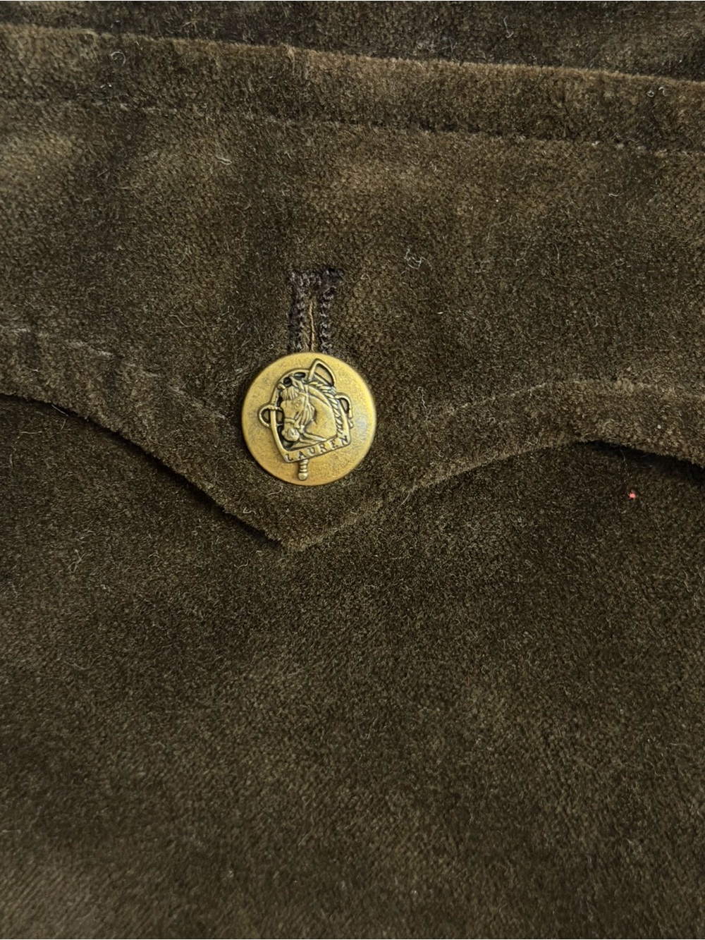 LAUREN Ralph Lauren Velvet Equestrian Mock Neck Vest - Picture 8 of 8